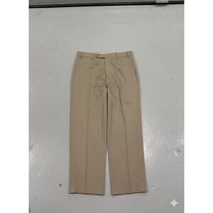 Zanella 36x29 Gray Todd Flat Front Straight Leg 100% Wool Mens Dress Pants